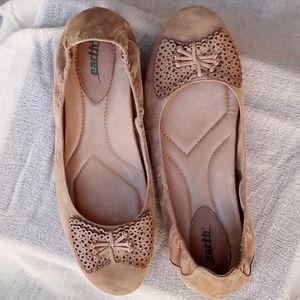 EARTH Ballet Flats- Leather Upper & Leather Lining Butter Camel